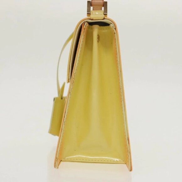 LOUIS VUITTON Monogram Vernis Spring Street Bag Lime Yellow - Picture 5 of 16